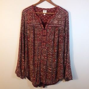 One September|Anthropologie Mataura Blouse Large